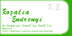 rozalia endrenyi business card